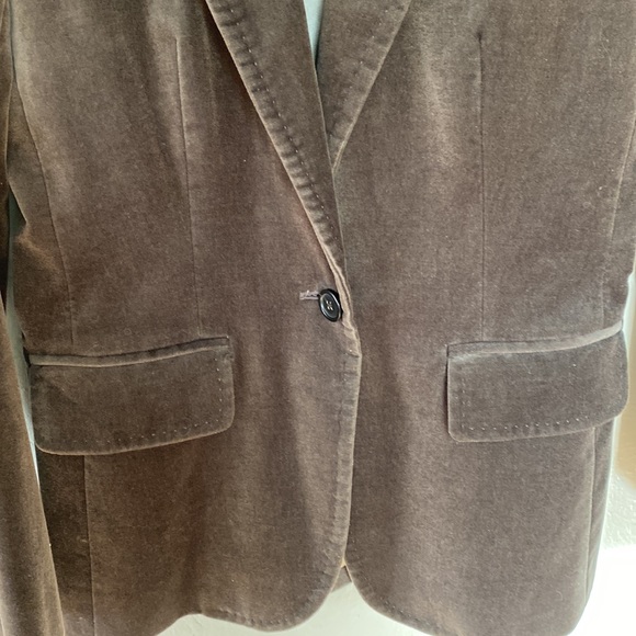 J. Crew✨Vintage Gray Velvet Single Button Long Blazer - Picture 5 of 11